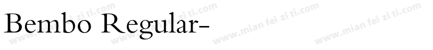 Bembo Regular字体转换
